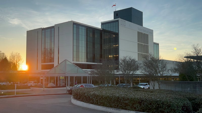 Valley Emergency Department Entrance and South Tower